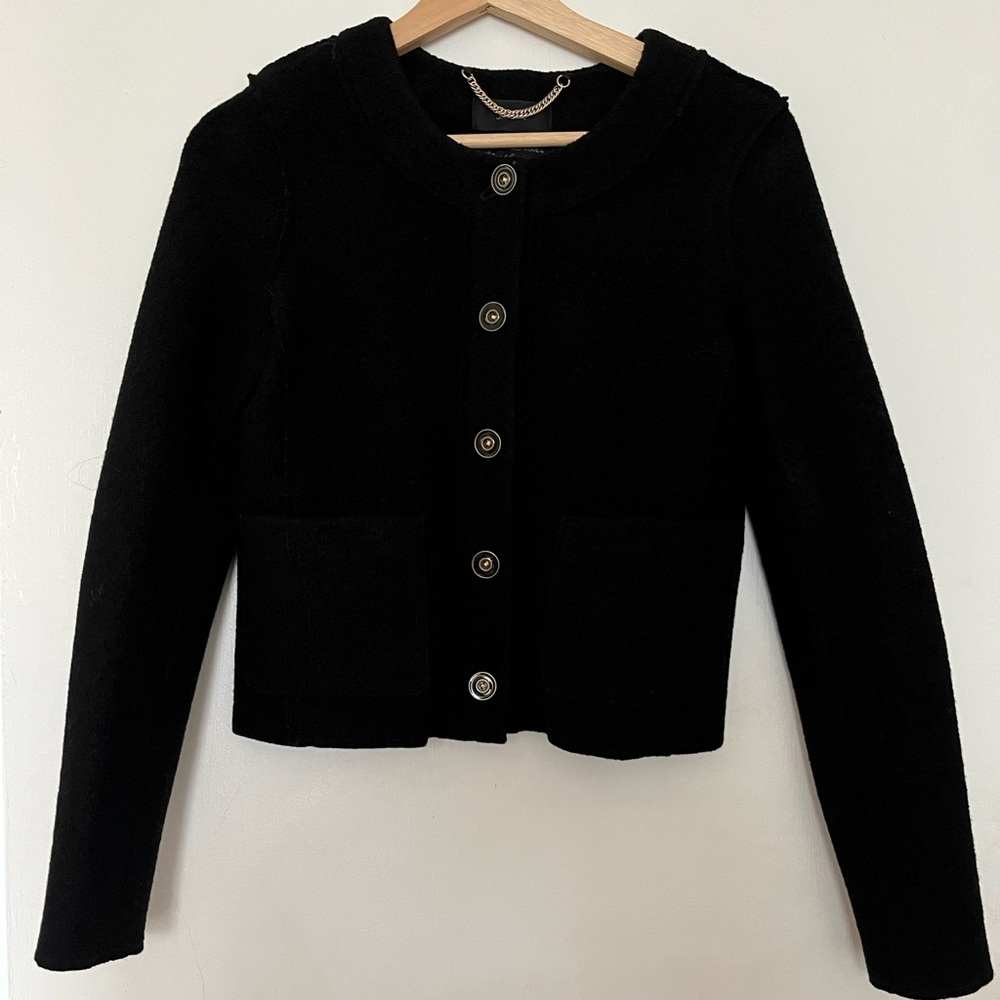 J Crew lady jacket in Italian boiled wool, size 0